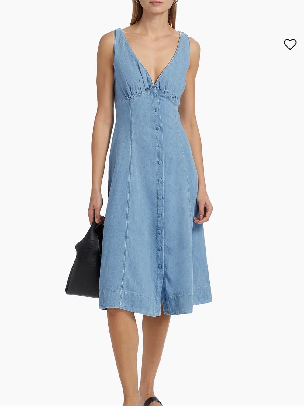Reformation Sebastien Denim Midi-Dress NWT
